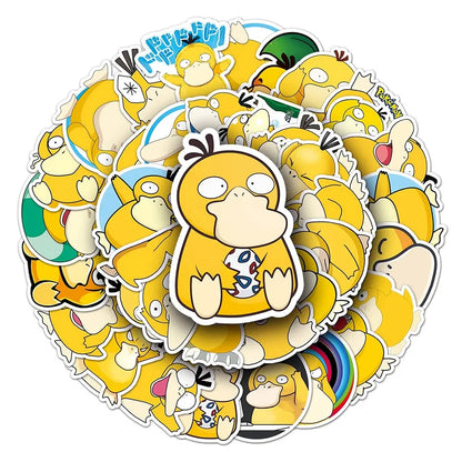 10/30/50pcs Cute Pokemon Anime Psyduck Stickers Funny Decals Toy Phone Water Bottle Notebook Kawaii Cartoon Sticker Decoration