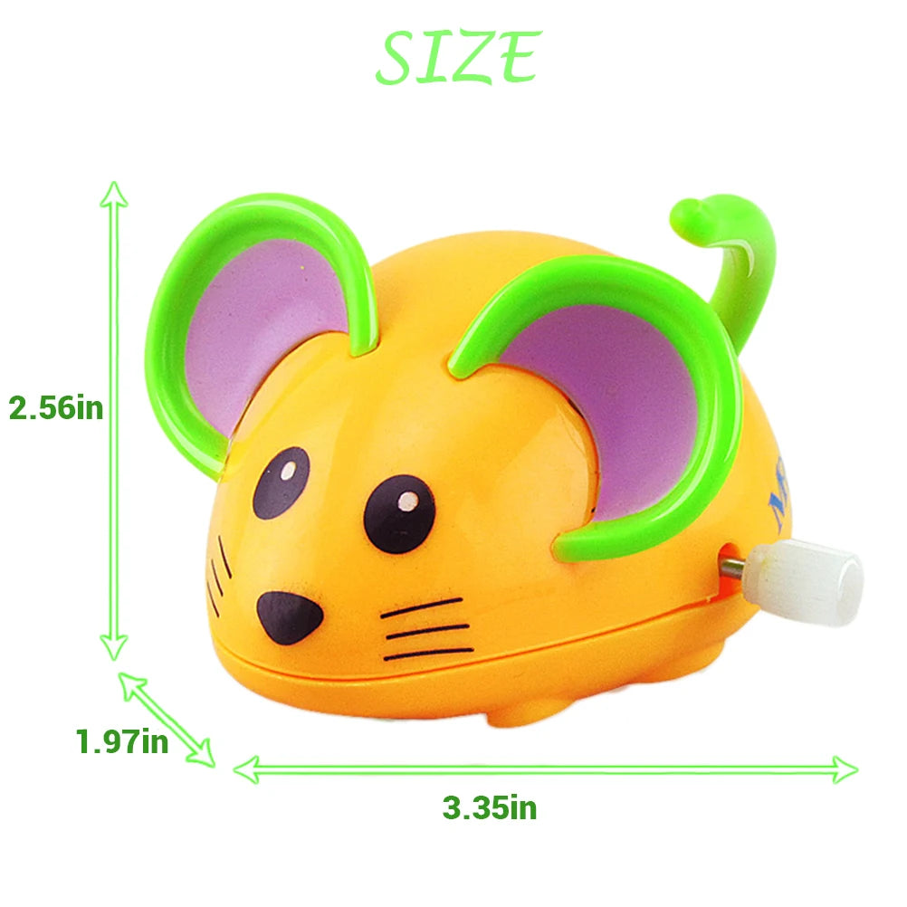 1 PC Cartoon Rat Wind Up Toy Adult Running Chain Clockwork Small Toys First Lovely Rat Mouse Educational Toy Gift