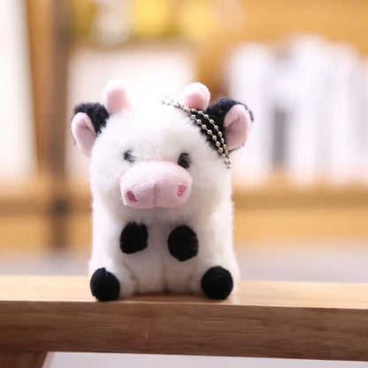 12CM Cow Stuffed Plush Doll Stuffed Animals Toys For Kids Baby Children Gifts Plush Pendant Keychain Boys Children Birthday Gift