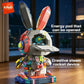 KAVOWORLD 1377PCS Robot Rabbit Building Blocks Set LED Light Up Multi-Point Rotatable Detachable Base DIY Cyberpunk Mecha Building Rabbit Bricks Kit Mechanical Bunny Construction Toy for Home Office Desk Decor Christmas Birth