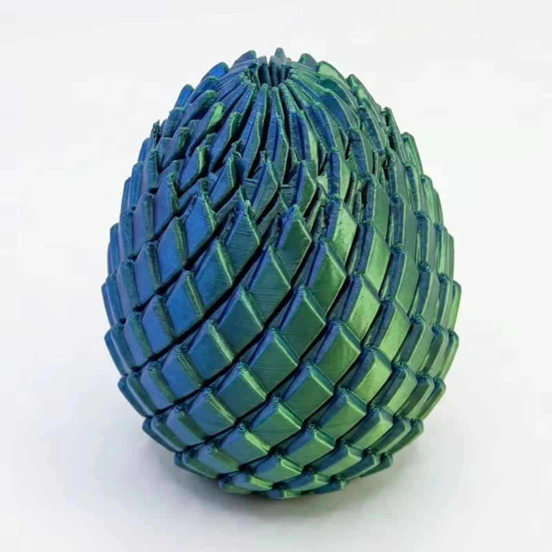 3D Printed Dragon Egg Stress Relief Model, Deformable Twist Egg, Creative Fidget Toy Desk Ornament