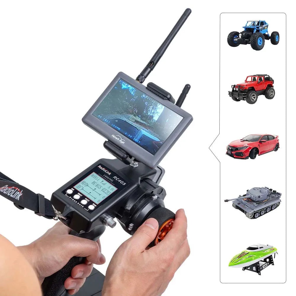 RadioLink RC4GS V3 2.4G 4CH 5CH 7CH 400M Distance Remote Controller Transmitter  R6Fg Gyro Inside Receiver for RC Car Boat