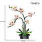 Creative Orchid Cymbidium Eternal Flowers Potted Plant Building Blocks Simulation Phalaenopsis DIY Bricks Toys Valentine's Gift