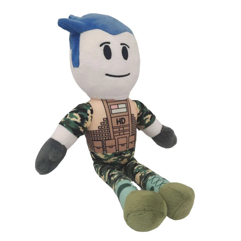 NEW 35cm Hot Game Roblo Plush Toys Doll Captain Camouflage Boy Halloween Soft Stuffed Toy Baby Kids Birthday Gift