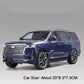 1:24 Escalade Prado Miniature Model Toy Cars Alloy Diecast Sound Light Doors Opened Pull Back Simulation Models for Boys Gifts