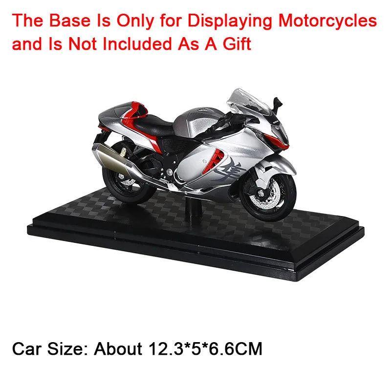 1:18 Hayabusa R1 GSX1000R CBR1000RR Miniature Motorcycle Toy Models Alloy Diecast Shock Absorption Front Wheel Steering Gifts