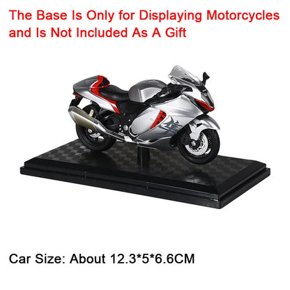 1:18 Hayabusa R1 GSX1000R CBR1000RR Miniature Motorcycle Toy Models Alloy Diecast Shock Absorption Front Wheel Steering Gifts