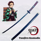 9.3inch Demon Slayer Kamado Tanjirou Metal Katana Sword Ninja Knife Original Japanese Katana Sabre Cosplay Accessories Prop Toy