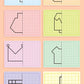 30 page children's grid symmetrical drawing toy focuses on fine motor skills writing and 4-color brush control training drawing