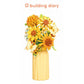 Romantic Bouquet Building Blocks Set - Floral Assembly Construction Toy for Festive Gifts