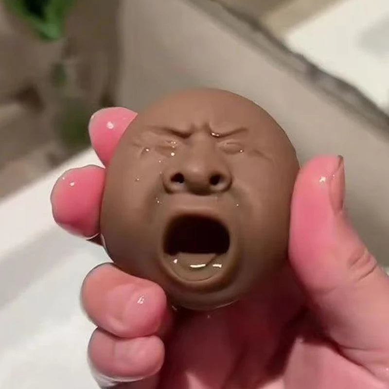Novelty Gifts Funny Yawning Face Tea Pet Relax Squeeze Nose Water Spray Fidget Anxiety Stress Relief Toys For Kids Adults