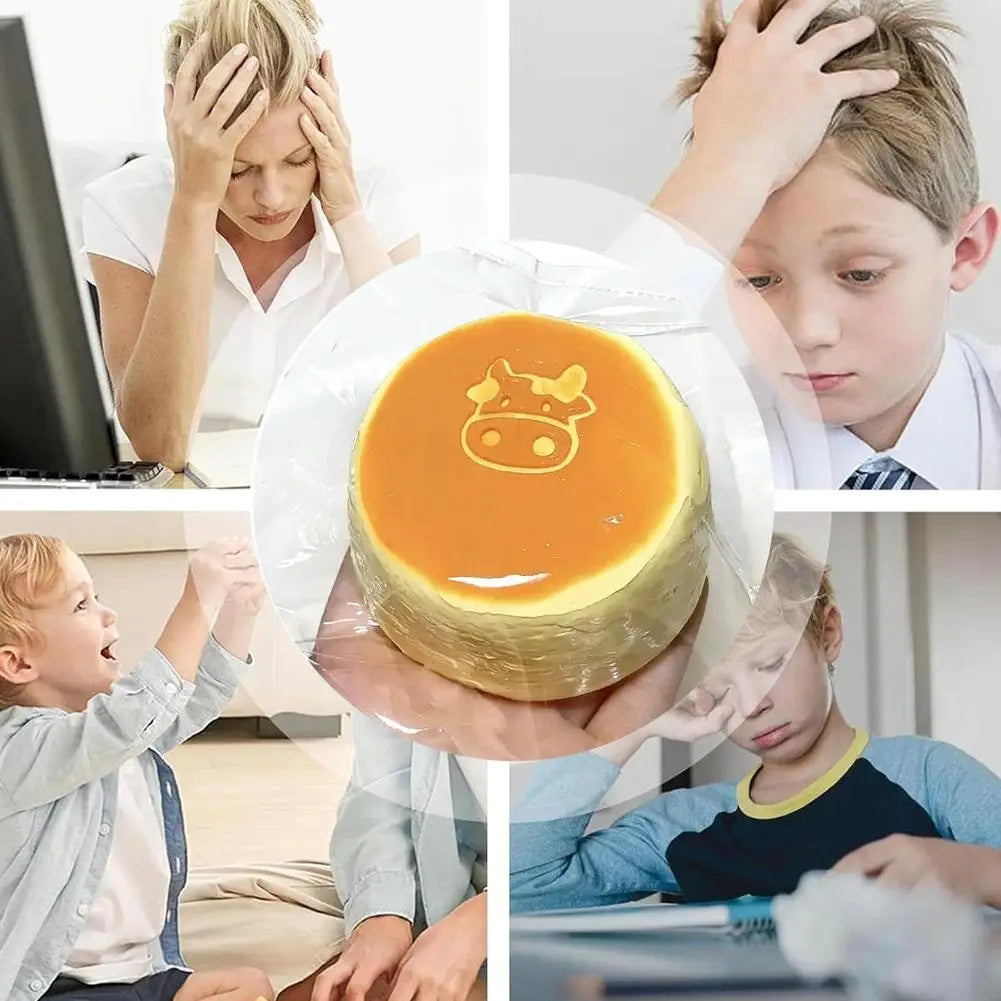 Cheese Cake Squeeze Toy Soft Slow Rebound Pinch Toy Milky Flavor Bread Toyfor Stress Relief Cute Anxiety Relief Toy