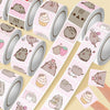 500PCS Pusheen Style Cartoon Cat Roll Stickers Waterproof Graffiti Scrapbooking Notebook Phone Cute Decoration Decals Toys