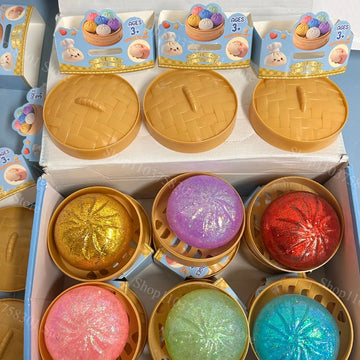 Colorful Dumpling Squishes Stress Balls Cha Siu Bao Slow Rebound Decompression Toys Feel Good Squishy Stress Relief Gifts 10cm