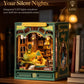 Rolife Quiet Corner Study DIY Book Nook Kit 185-piece 3D Puzzle Toys with Warm LED Light for Bookshelf Decor DIY Miniature House Molde Building Kit Gift for Book Lovers