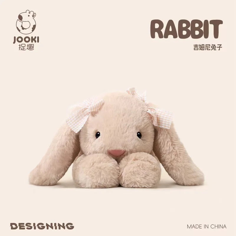 35cm New Simulated Shy Rabbit Doll Stuffed Plush Toy Cartoon Anime Cute Pillow Children's Birthday Gift Fun Doll