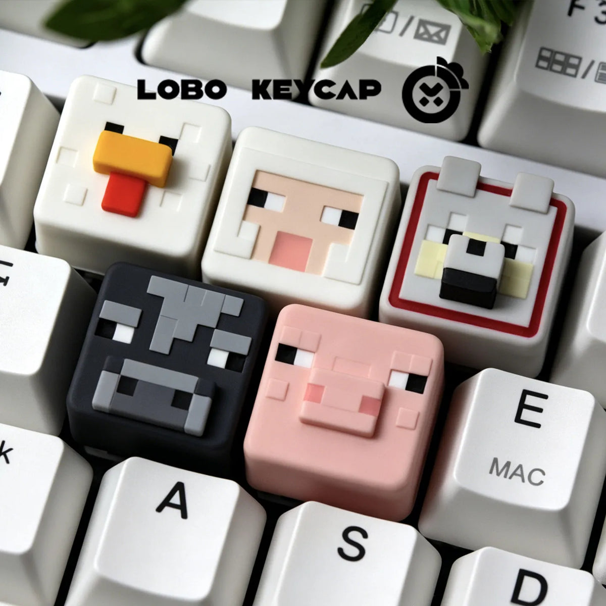 Square Shape My World Series Pixel Style Personalized Mechanical Keyboard Diy Decoration Keycap Game Periphery Custom Edition