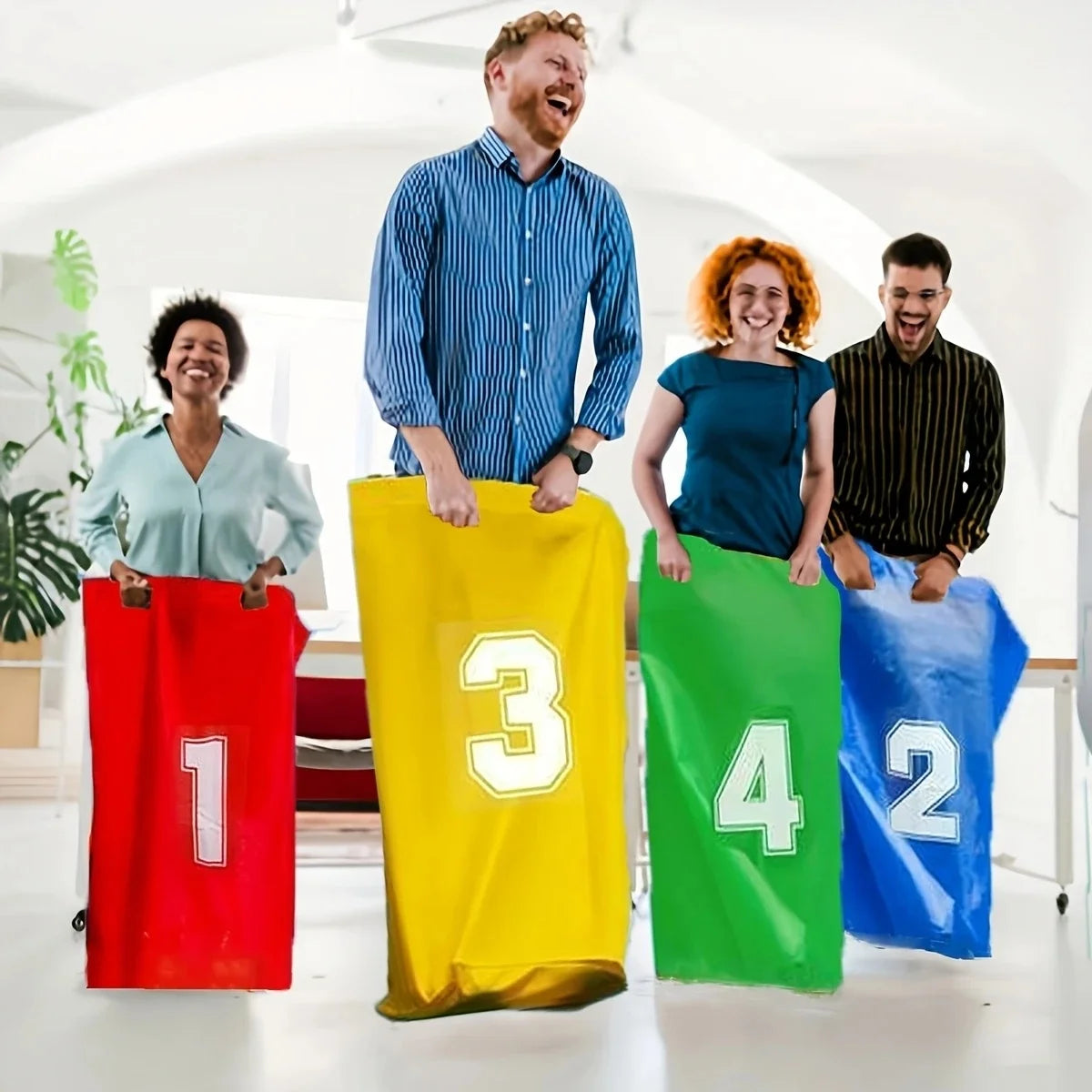 4Pcs Kangaroo Jumping Bags Sack Race Outdoor Fun Sports Games Parent-child Interactive Sensory Training Preschool Play Toys
