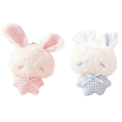 1/2Pcs Mini Angel Bunny Plush Keychain Cute Soft Rabbit Stuffed Toy Hanging Pendant Kawaii Gift for Girls