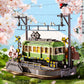 Rolife Wooden 3D Puzzle Sakura Journey Tram DIY Model Building Toy with LED for Bookshelf Home Decor Gifts for Adults Family