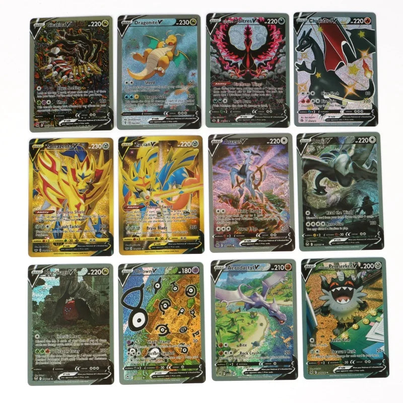 New Holographic Pokemon Cards Scarlet Violet 80Vmax 20EX English Letter Pokemon trading card Kids Gift