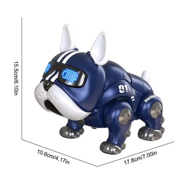 Dance Music Bulldog Robot Intelligent Interactive Dog with Light Kids Toy Early Educational Toy for Baby Boys Girls Gift