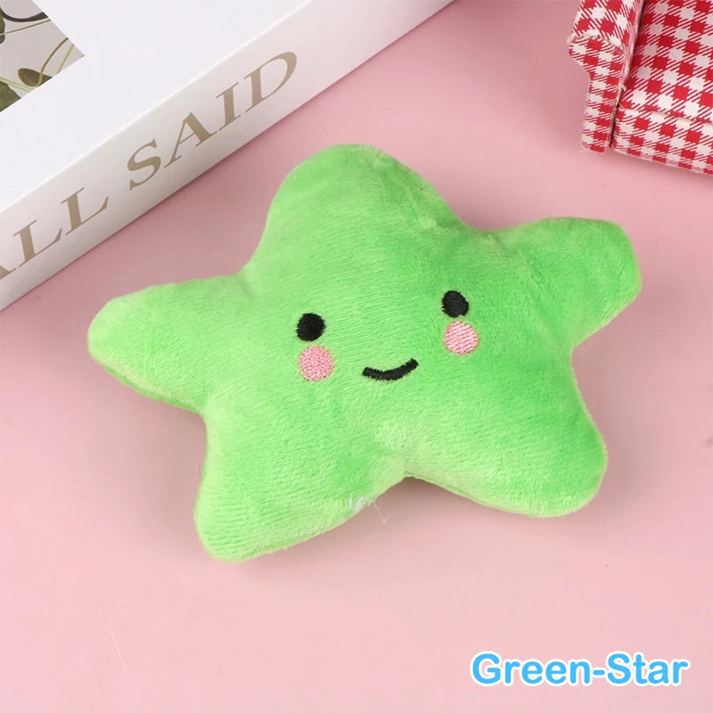 1Pc Mini Star Cloud Soft Plush Sounding Toy Colorful Plush Stuffed Doll Gift Pet Dog Toy For Kids Children Girls
