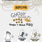 52toys Ghost Behold My Cat Series Blind Box Each Style With A Luminous Effect Car Decorative Ornament Model Mystery Box Fun Gift