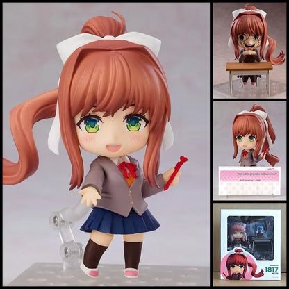 Doki Doki Literature Club Q Version Nendoroid Monika 1817 Yuri 2283 Sayori 2250 Natsuki 2077 Game Periphery Collectble Toy Gifts
