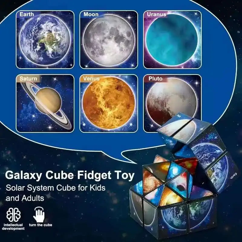 Multifunctional 1-in-1 2-in-1 3D Starry Sky Magic Cube Puzzle Toy Stress Relief Educational Toy for Boys Girls