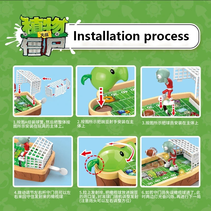 Plants vs Zombies Competitive Battle Series Fans Table Football Game Character Ornaments Interactive Game Toys Holiday Gift