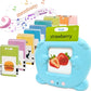 Talking Flash Cards for Kids Early Learning Educational Toy with Audio Sounds Montessori Language Development Toddler Flashcards