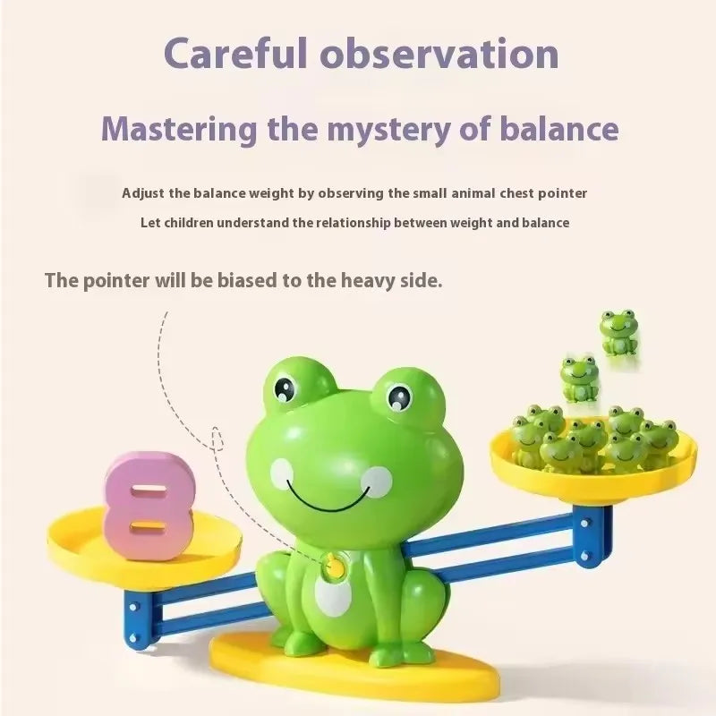 Frog Math Balance Toy Stem Learning For Toddlers 3-5, Educational Counting Game With Numbers Cognitive Development Kit