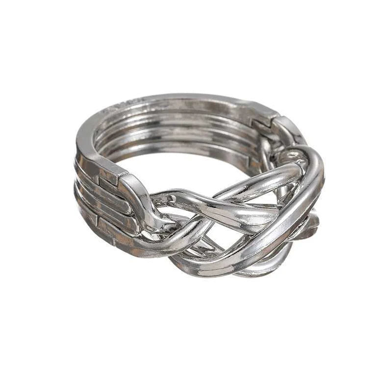 Magic Ring Puzzle Disentanglement Brain Teasers Unique Gifts for Teens Adults Unlock Interlocking IQ Logic Test Educational Toys