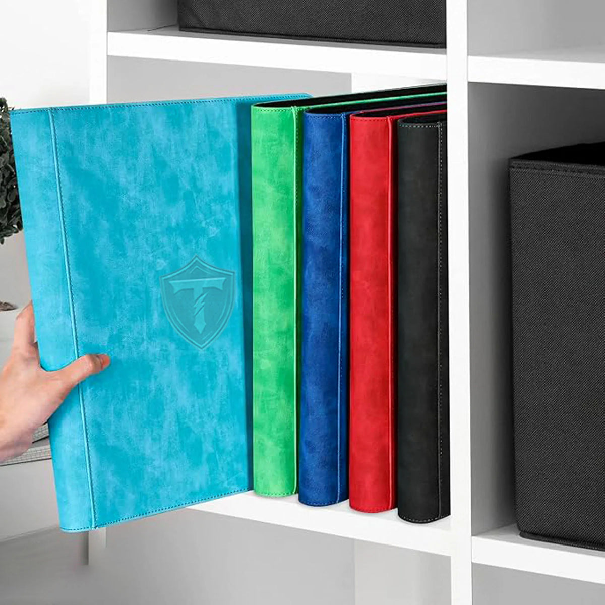 Toploader Card Binder, 9-Pocket Album fits 3x4'' Top Loaders, Double-Sided Display Case for PTCG/MTG/Sports Cards (Black)