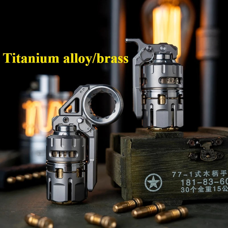 DJGEDC Destroyer Magnetic Levitation Tuning Fork Grenade Composite Fingertip Push Card Gyro Adult Decompression Toy