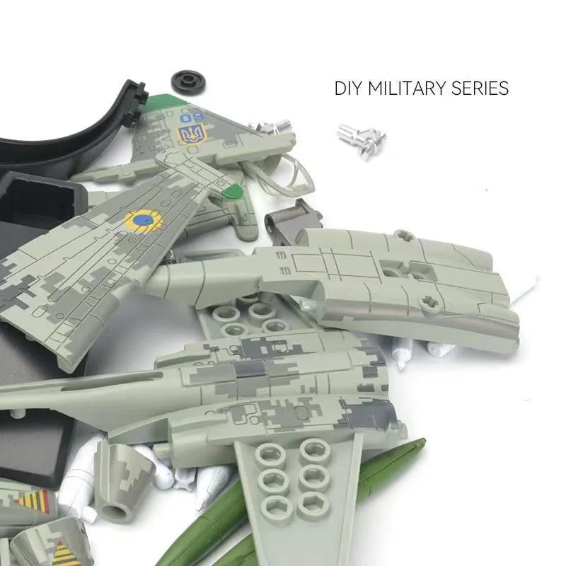 1:72 Scale Ukrainian Air Force Su-25 Frogfoot Attack Aircraft Plastic Snap Assembly Model Kit - Digital Camouflage Military Plan