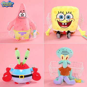 Anime Spongebob Squarepants Patrick Star Squidward Eugene H. Krabs Gary Kawaii Stuffed Plush Toys keychain Birthday Gift For Kid