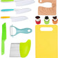 13Pcs Montessori Kitchen Tools Set Cookware Baking Toy Kids Safe Knifes With Cutting Board for Toddlers Real Cooking Accessories