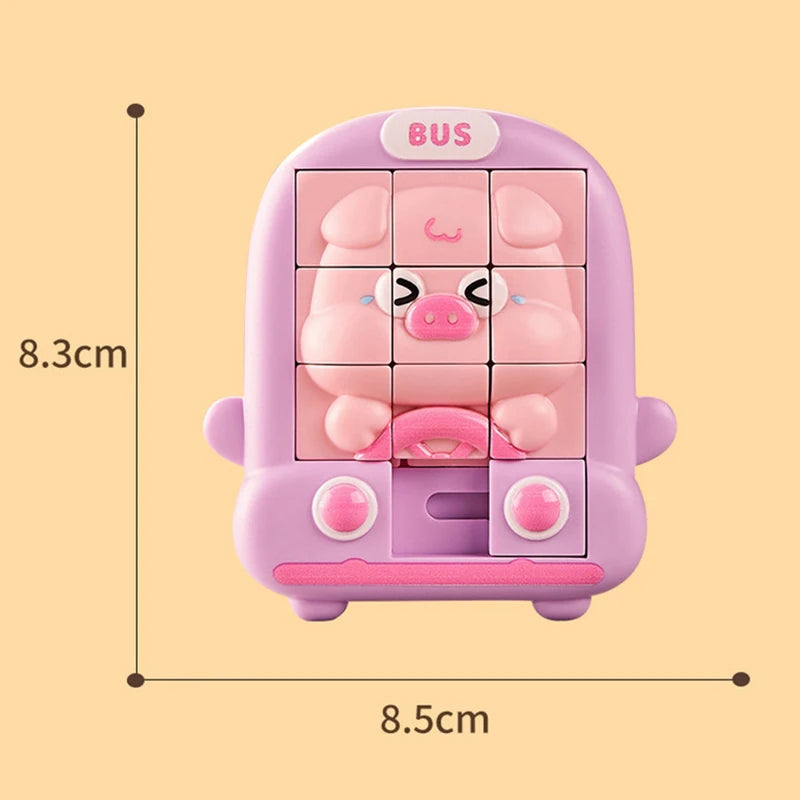 Children Cartoon Animal Slide Puzzles Toys Logical Thinking Training Challenges Intellectual 3D Puzzles Sensory Game Travel Toys
