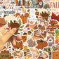 50pcs Autumn Fall Maple Leaves Sticker Travel Suitcase Phone Laptop Luggage Classic Stickers Home Decor Diy