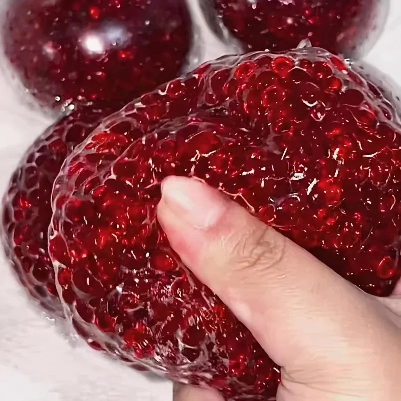 Pomegranate-Shaped Stress Relief Ball Creative Malleable Durable Acrylic Squeeze Toy Fun Novelty Stress Relief Fidget Toys
