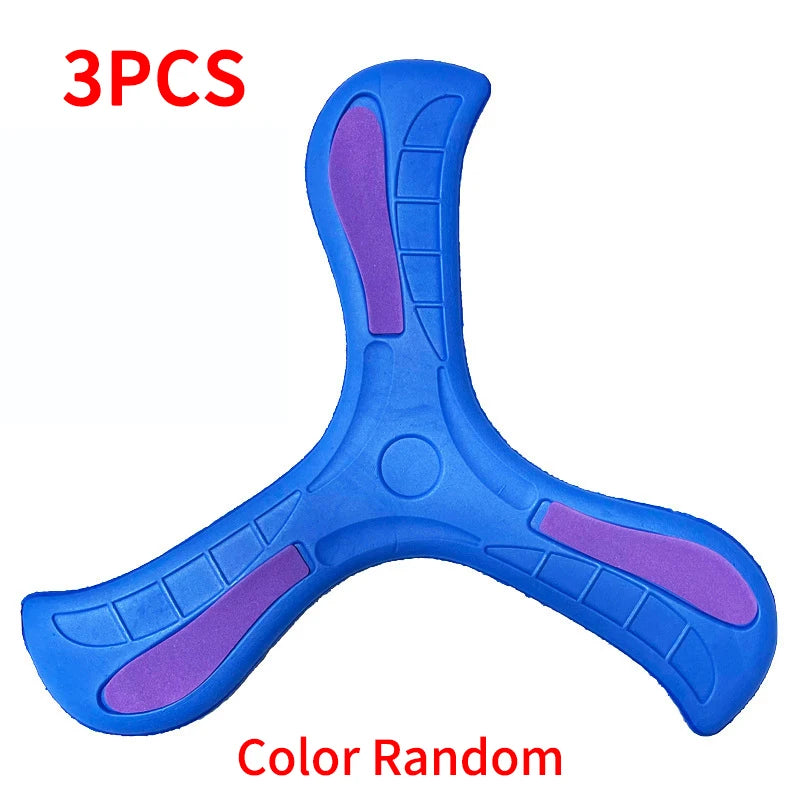 Children Boomerang Soft Three-leaf Cross Outdoor Toy Flying Disc Adult-kids Interactive Sports Toy for Puzzle Decompression Gift