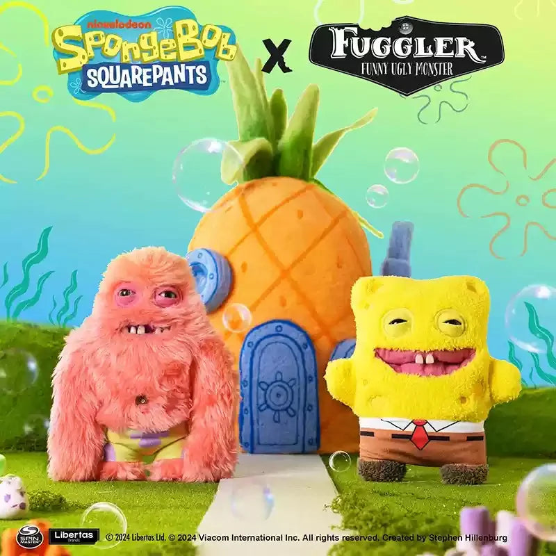 Original Fuggler Ugly Monster Tooth Spongebob Squarepants Plush Toys Stuffed Anime Gift Ugly Monster Plushies 22cm Decor Dolls