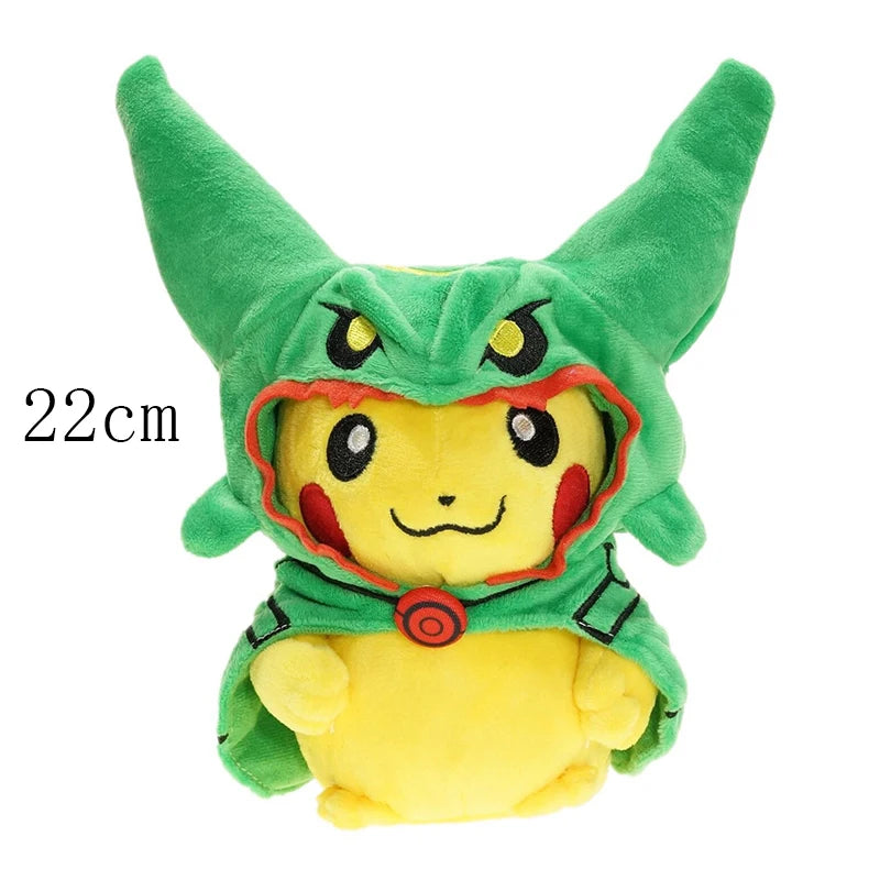 Cos Eevee Pikachu Cosplay Plush Toy Charizard Peluche Snorlax Garchomp Tyranitar Hydreigon Stuffed Animal Doll Plushies Toy Gift