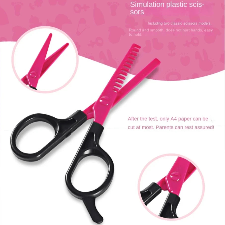 17pcs Pretend Play Hair Salon Set For Girls, Including Hair Dryer Toy,Hair Cutting Cape Styling Accessories,Toys For Girls