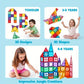 JOYFY 110/66/50 PCS Magnetic Building Tile 3D Magnet Tiles with Vehicle Construction Blocks Set for Kids Birthday Chirstmas Gift