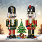Christmas Nutcracker Building Blocks Set Contains Christmas Tree Wreath Cane Model Home Decoration Collectible Gifts for Adults