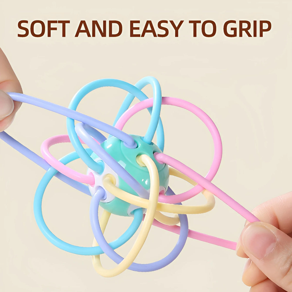 Manhattan Square Golfer Grips Teether Grinding Ball Educational Toy Ball