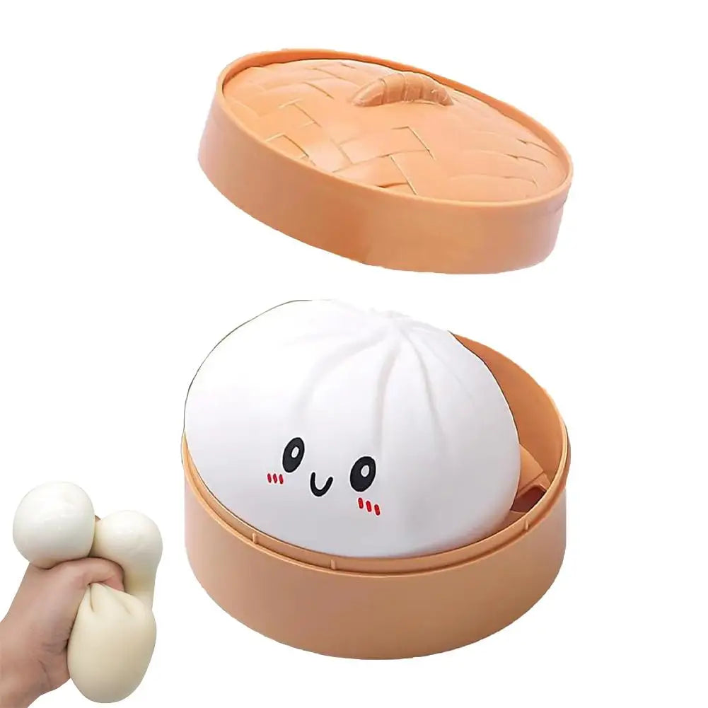 Giant Size Steamed Bun Squeeze Toy Glitter Simulated Food Dumpling Squishy for Office Desk Decor Fun Birthday Party Favors